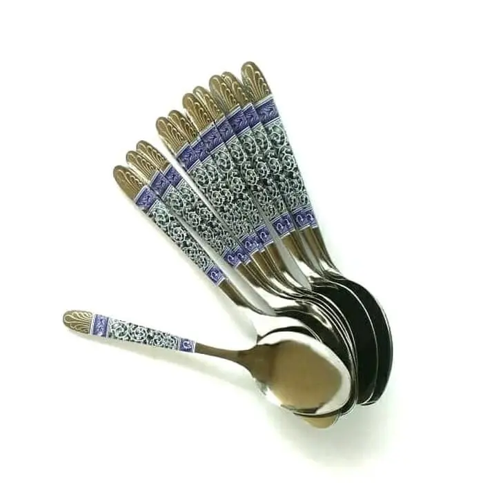 Sendok Makan Motif Batik Bahan Stainless Tebal isi 12 PCS Kitchenware