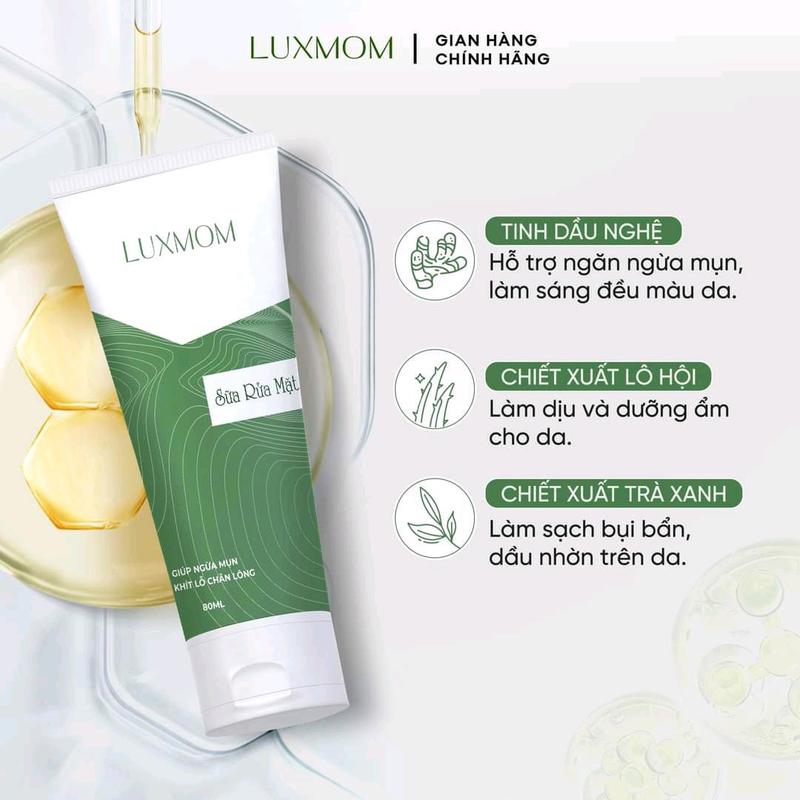 Bộ Chăm Sóc Da Hoàn Hảo Gồm Kem Rau Má + Sữa Rửa Mặt + Kem Chống Nắng Luxmom Skincare r đồ 3