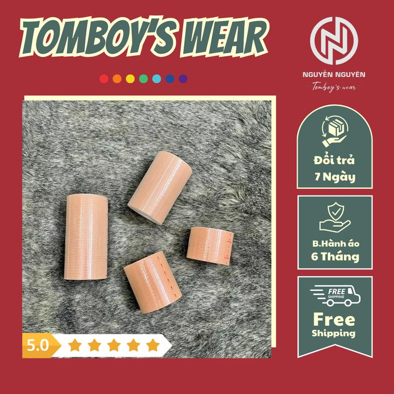 Băng Keo Vải Dán Ngực Cơ Tomboy - Cuộn Băng Miếng Keo Dính Dán Nịt Định Hình Mặc Áo Chống Nước Cho Tomboy Nguyễn Nguyên