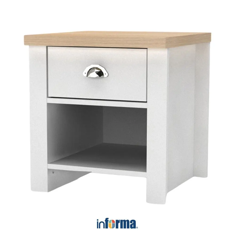 Informa Miles I I Nakas Anak - Putih Meja Samping Tempat Tidur Laci Bed ...