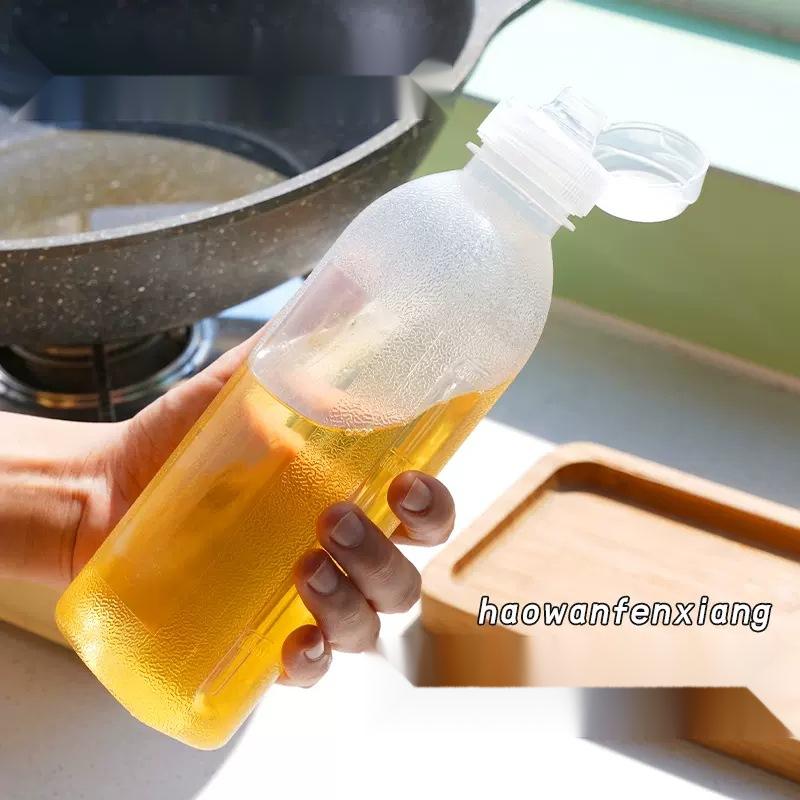 Chai bóp bảo quản gia vị, trong suốt, rõ ràng, chai đựng Phun 300 / 500 ML, đầu lật, thích hợp cho nước sốt cà chua, BBQ, nước sốt, si-rô, gia vị, nước sốt, quầy hàng đồ ăn nhẹ, PP5, gia vị 5