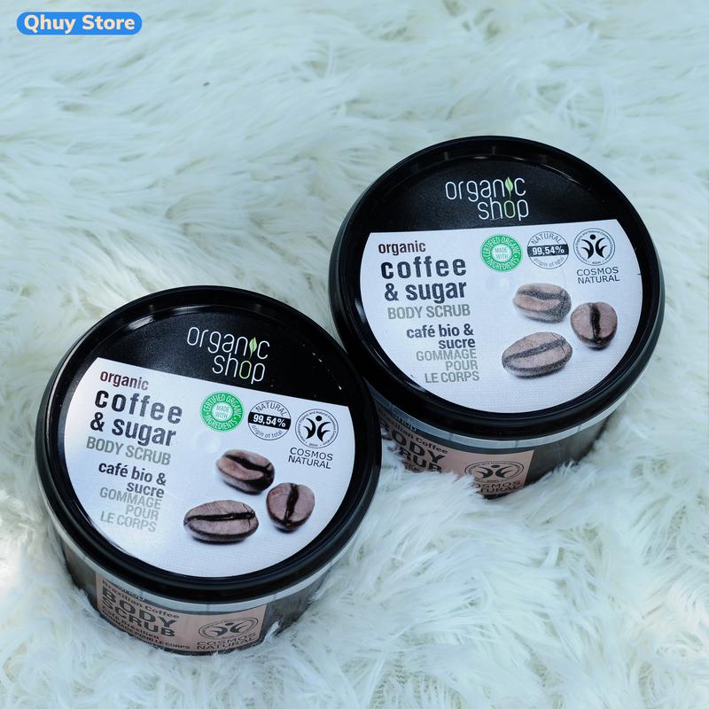  Tẩy da chết Body Cafe Organic Shop 250ml - TDC BODY CAFE SCRUB Women Dưỡng Da Body Dưỡng Body Nữ Làm Đẹp Da Peel Da Peel Da Body 