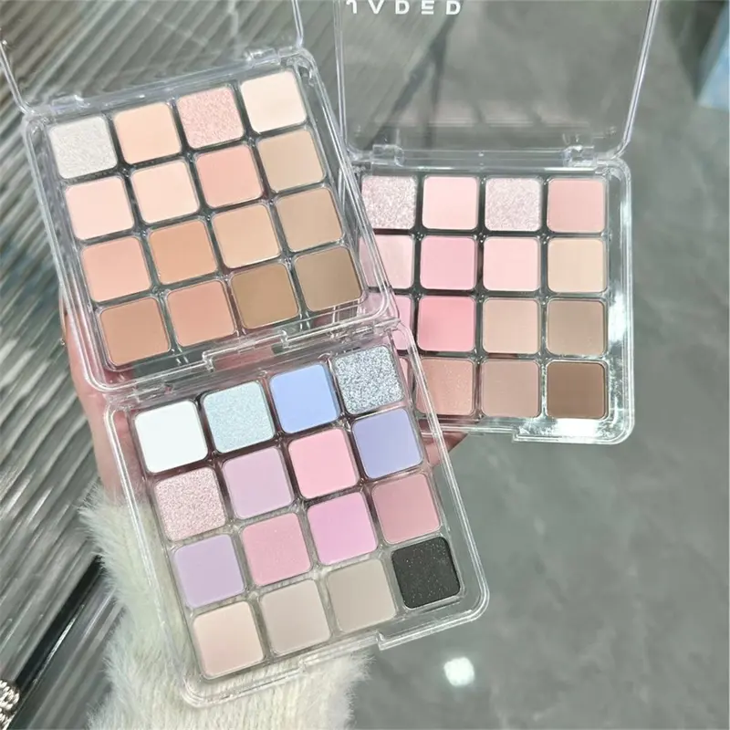 Bảng Phấn Mắt, 16 Màu, Lì, Lung Linh, Sáng Bóng, Không Thấm Nước, Mịn, Sắc Tố Cao, Trang Điểm Mắt 5