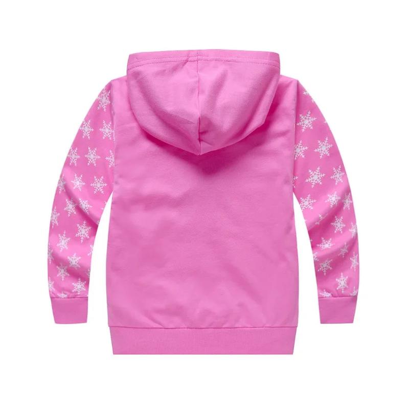 Product Introduction of Spring Autumn Kids Girls Cartoon Frozen Elsa Anna Jacket Coats Clothes Children Cotton Hooded Coat Tops Little Girls Clothing 4