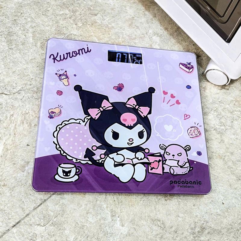 Cân Điện Tử Kuromi Cân Sức Khoẻ Chạy Pin Kèm Thước Dây Hiển Thị Nhiệt Độ Phòng 3