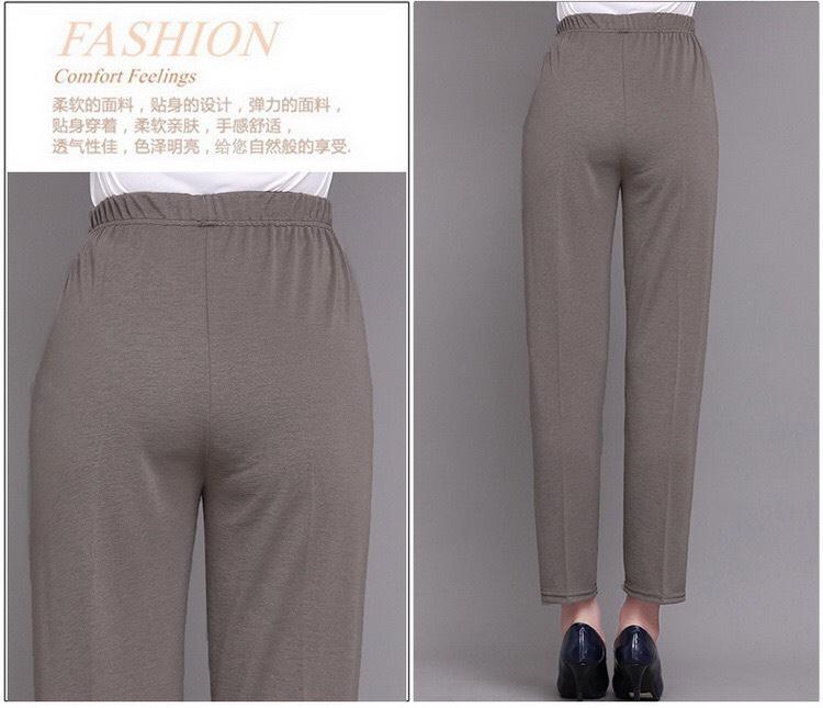 Product Introduction of Quần trung niên nữ ống đứng, quần trung niên cho các chị các mẹ Women Đen Voi Tim 3