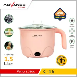 Advance C16 Panci Listrik Multifungsi Serbaguna Low Watt Kukusan Steamer 1.5 Liter