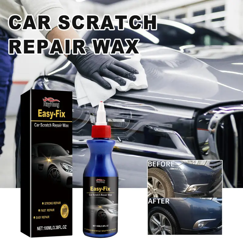 Car Scratch Repair Wax, Multipurpose Easy Fix Car Scratch Repair Wax, Stain Removal, Car Maintenance Supplies, Professional Car Body Repair Tool 6