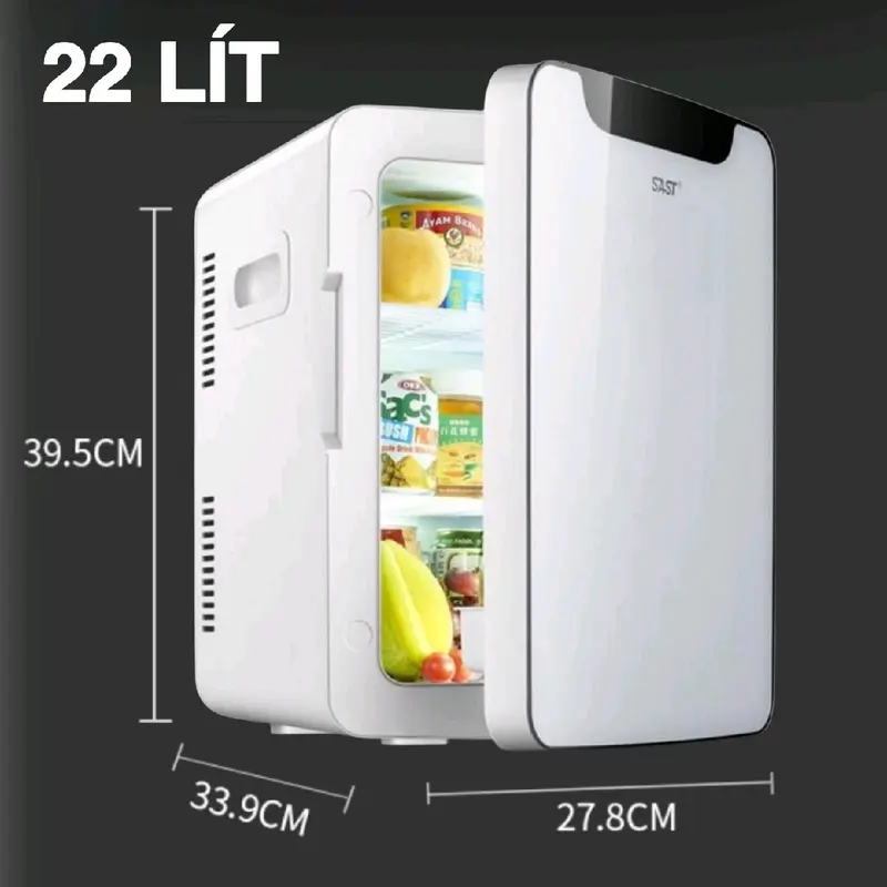 Tủ Lạnh Mini SAST 16L, 22L Bảo Quản Mỹ Phẩm, Thuốc Y Tế, Làm Lạnh Và Hâm Nóng Sữa Cho Bé ( Sử Dụng Điện 220V, 12V Trên Ô Tô ) 7