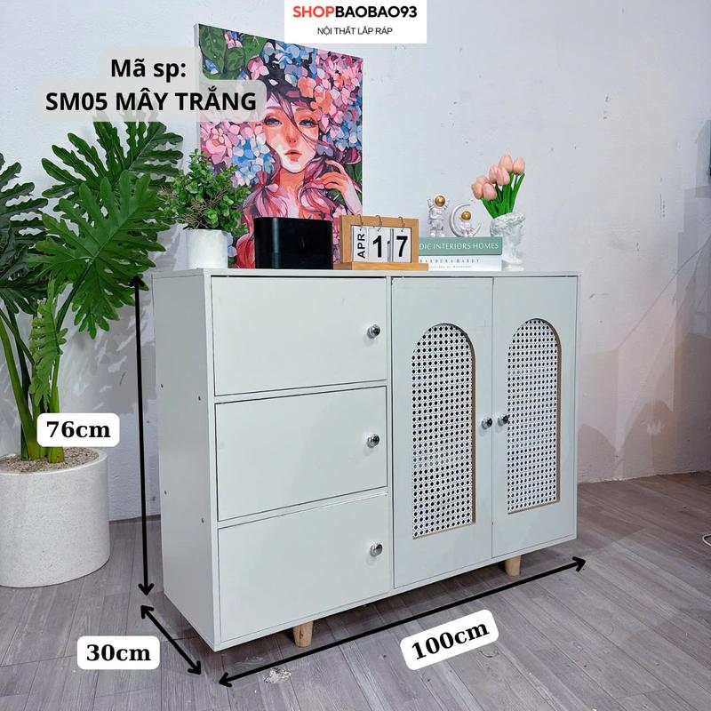 Tủ gỗ tủ đựng đồ đa năng chất liệu gỗ MDF chống ẩm tốt - SM05