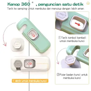 TOKOLOKAL Pengaman Laci Lemari Pintu Serbaguna Safety Lock Pengaman Laci Anak Kunci Kulkas Pengunci Furniture Pelindung Bayi Pengaman Laci Lemari Perabotan Dari Anak