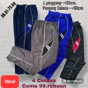 Paket 4 Pcs - Celana Training Dewasa Uniseks Pria Wanita Nyaman Cepat Kering Celana Basahan Kerja Proyek Tani Berkebun