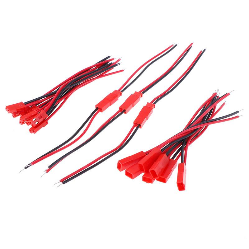 10 Cặp Đầu Nối 2 Chân, Cáp Cắm Jst Đực Và Cái, Dây 22 AWG Cho Pin Điều Khiển Từ Xa 0
