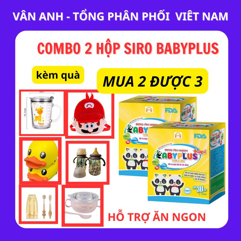 Combo Siro Ăn Ngon Babyplus chính hãng [kèm quà] Cho Bé Vitamin Men Vi Sinh siro  anngon