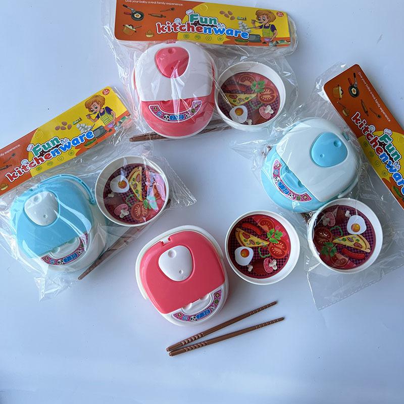 Kids play house simulation toys boys girls mini kitchen rice cooker rice cooker parent-child interactive model toys 3