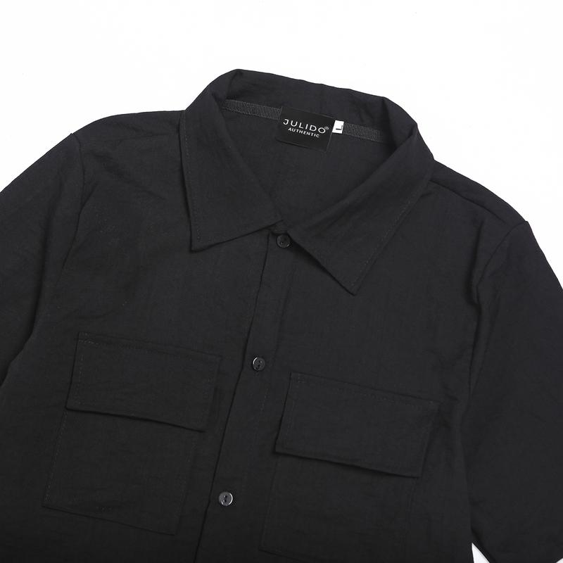 Bộ quần áo nam nữ vải đũi xước ngắn tay cao cấp Julido thoáng mát mùa hè Menswear 8