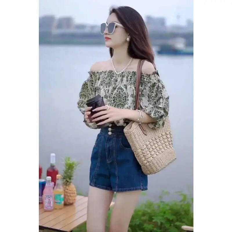 Unique Off-Shoulder Bubble Sleeve Top for Stylish Ladies