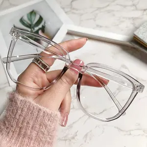 Kacamata anti radiasi bentuk oval untuk Wanita terbaru transparan Eyewear Glasses