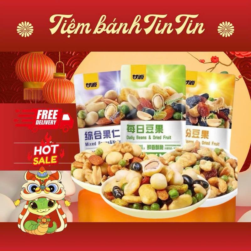 1Kg Hạt mix vị ngũ cốc hoa quả sấy siêu hot Ăn Vặt hàng chuẩn loại 1 Nội địa Trung Food Bag Bag Organic ngucoc