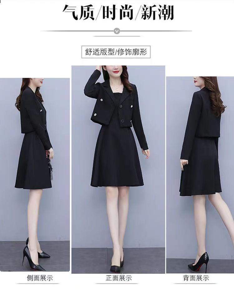 Product Introduction of Quần Áo Nữ Ngoại Cỡ Bộ Đồ Thời Trang, Bộ Sưu Tập Mới Mùa Xuân Và Mùa Thu 2024, Thích Hợp Cho Cô Gái Béo, Bó Sát, Giấu Bụng, Bộ Đồ Hai Mảnh, Áo Khoác Và Váy 10