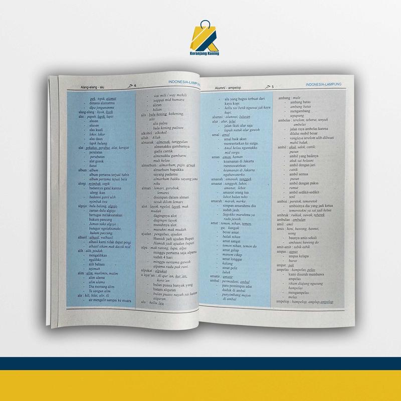 Buku Kamus - Pandai Kamus Bahasa Lampung Indonesia - Lampung  dan Lampung - Indonesia 3