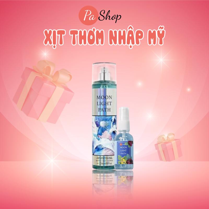  Xịt Thơm Moon Light Path Bill Mỹ | Xịt Thơm Toàn Thân Chuẩn Authentic | Full Size 236mL & Chai 36mL | Nước Hoa Nữ | Women Perfume Cosmetic 
