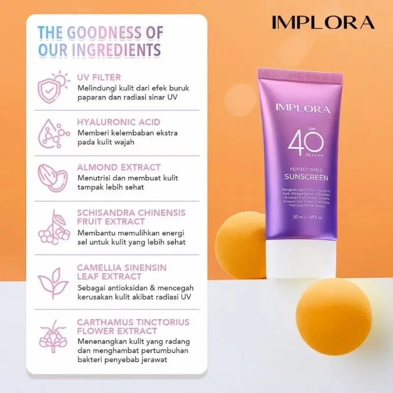 [PAKET HEMAT] IMPLORA PERFECT SHIELD SUNSCREEN SPF 40 PA++++ 3