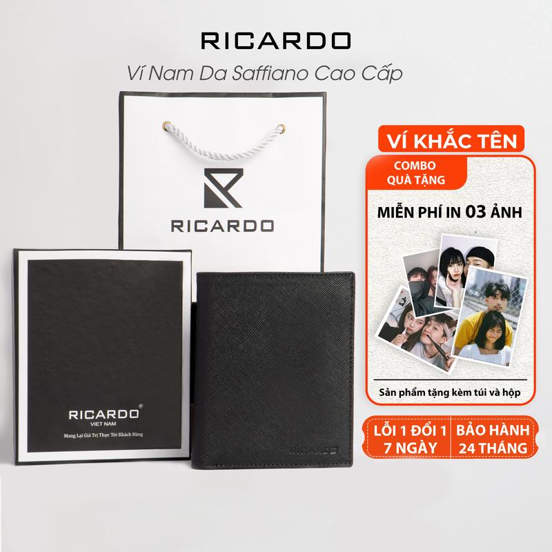 Ví nam Ricardo Francis chất da Saffiano có hộp và túi làm quà tặng - V103RCDVN 1