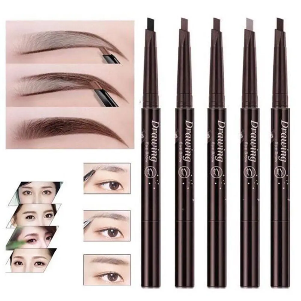 Waterproof Rotating Double-headed Eyebrow Pencil Eyebrow