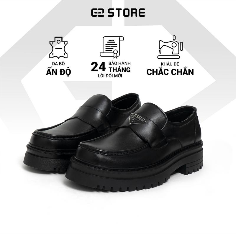  G2.STORE Giày da nam G2 Chunky Loafer kiểu lười nam đế cao 5,5 cm da bò nappa cao cấp bảo hành 24 tháng Cao Su Hoa Giày tây nam cổ thấp kiểu giày công sở da thật chất lượng 