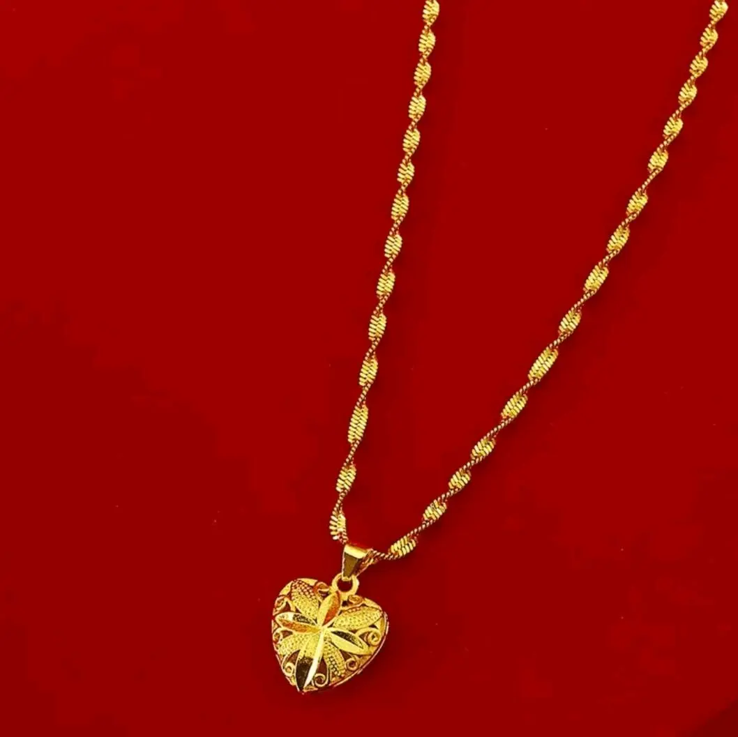 kalung wanita melintir love Senen terbuat dari coin import asli anti luntur dan anti karat Jewellery