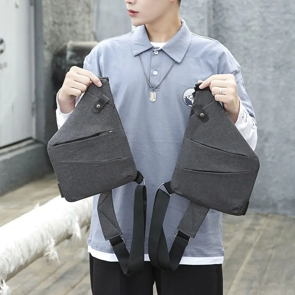Portable Nylon Shoulder Bag Waterproof Bicycle Anti-theft Chest Bag Versatile Personal Pocket Bag