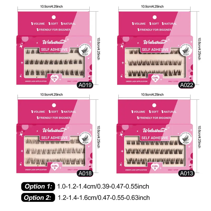 Self-adhesive Eyelash Extensions Kit, 1 Set Natural Look Eyelash Extensions, Self-adhesive Eyelashes, Eye Makeup Product for Women & Girls, Cosmetic 1