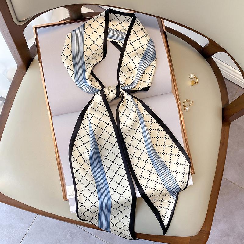 Khăn Quàng Lụa Dài, In Mới, Dây Đeo Túi, 14x145cm / 5x57inch, 40g, Dành Cho Nữ, Thời Trang, Khăn Quàng Cổ, CJ145-11 Khăn Choàng Women