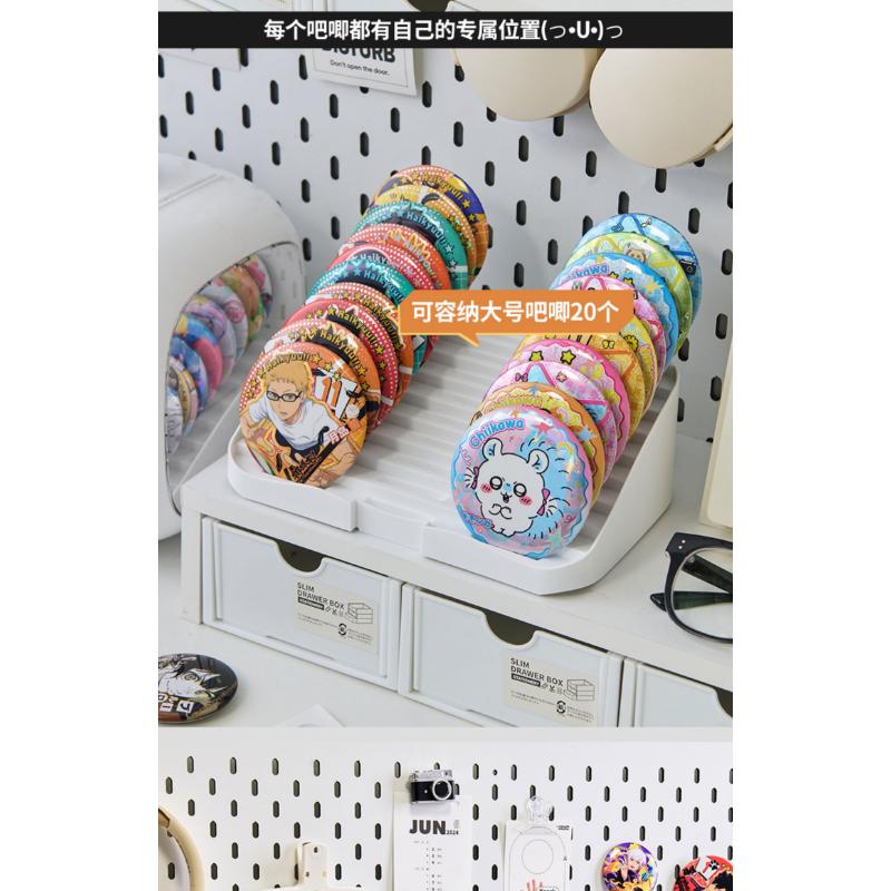 Product Introduction of Badge storage//// Baji Storage Box Space Capsule Stepped Acrylic Desktop Display Stand Badge Guzi Animation Peripheral Display Box 15