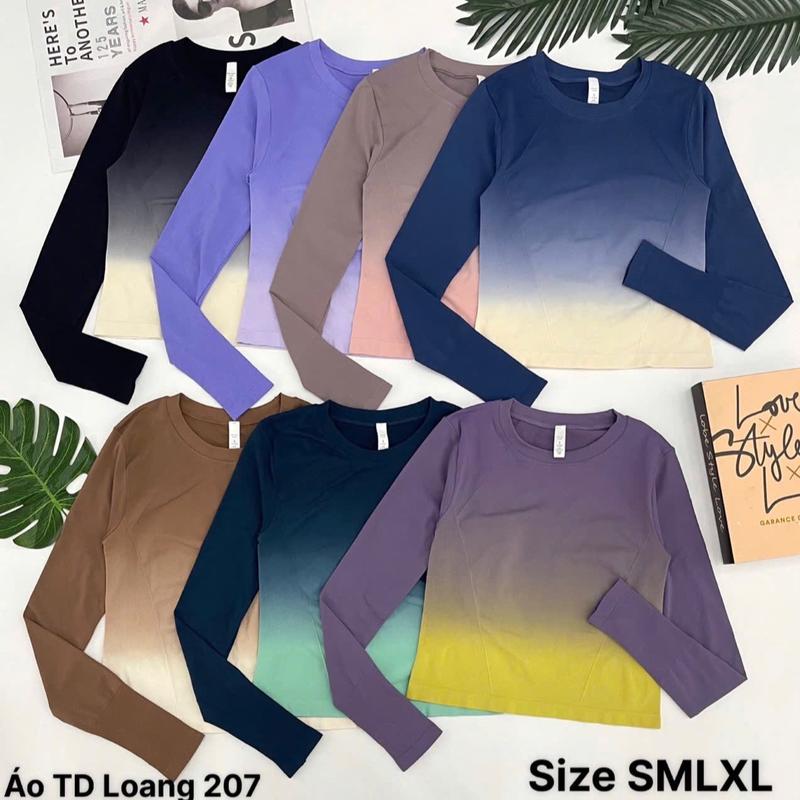 Áo loang dệt kim dài tay tập Gym Yoga Pickleball Thể Thao nữ