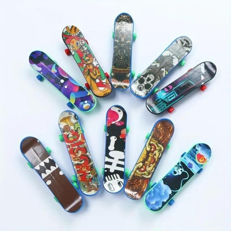 Finger Skate Toy, 10pcs/set Mini Multicolor Funny Finger Skate Toy, Party Decorations for Home School Game Office 1