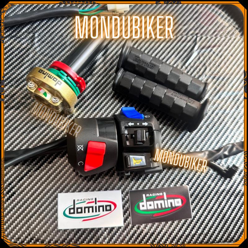 Bộ cùm tăng tốc DOMINO và cùm công tắc FZ v2 tặng kèm bao tay nắm Daytona gắn xe máy, xe điện, bộ phụ kiện mang đến sự tiện ích và thẩm mỹ cho xe Cao Su Phụ Tùng