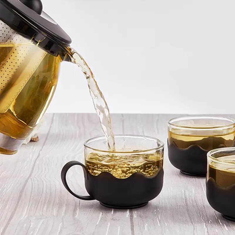 Ấm pha trà thủy tinh, Bộ Ấm Chén Trà Có Khay Lọc 5 Món, Bình Lọc Trà Thủy Tinh Giữ Nhiệt Cao Cấp Dieulinhshop 2