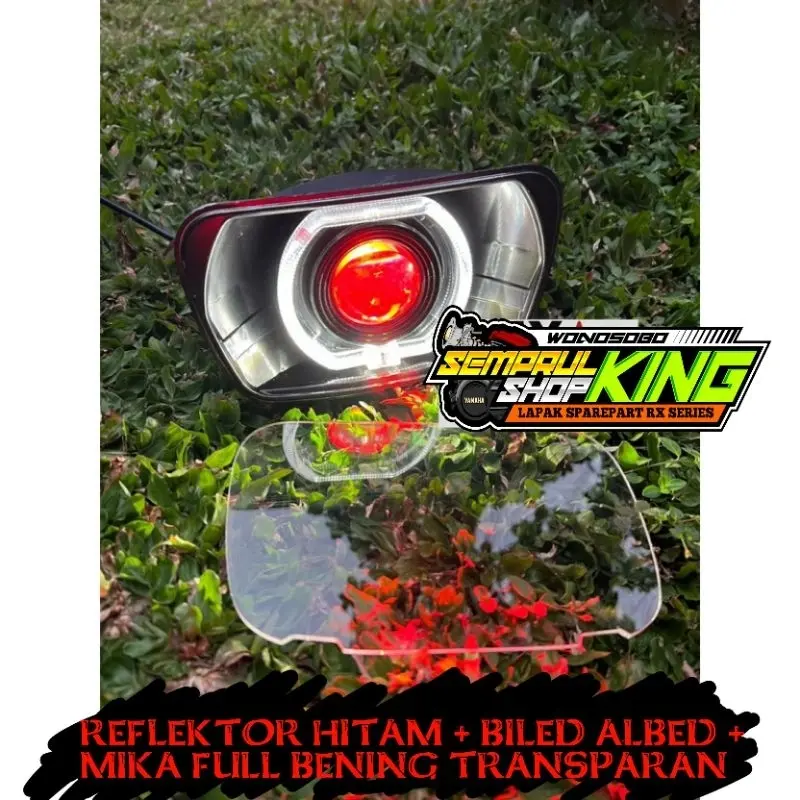 Reflektor Isi Lampu biled bilet Rx king Oval New rxking set Mika Transparan Motorcycle 2