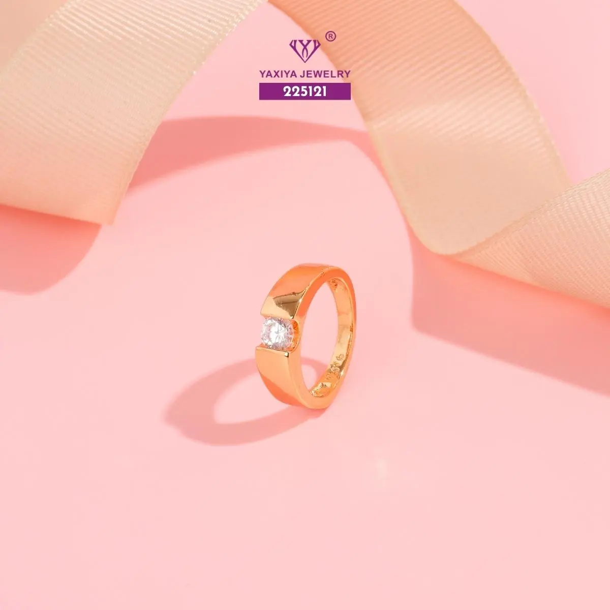 Cincin Fashion Mewah Yaxiya Cincin Kawin Mata Satu Aksesoris 183