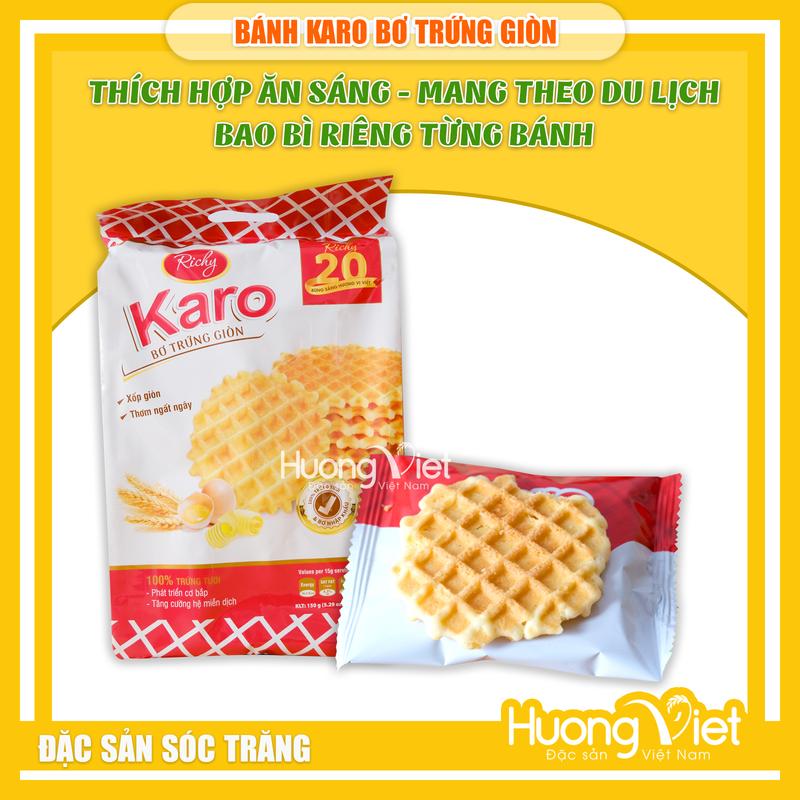 Bánh Karo bơ trứng giòn Richy 150g Date mới HSD: 12 tháng bánh Karo giòn bánh ăn sáng ngon