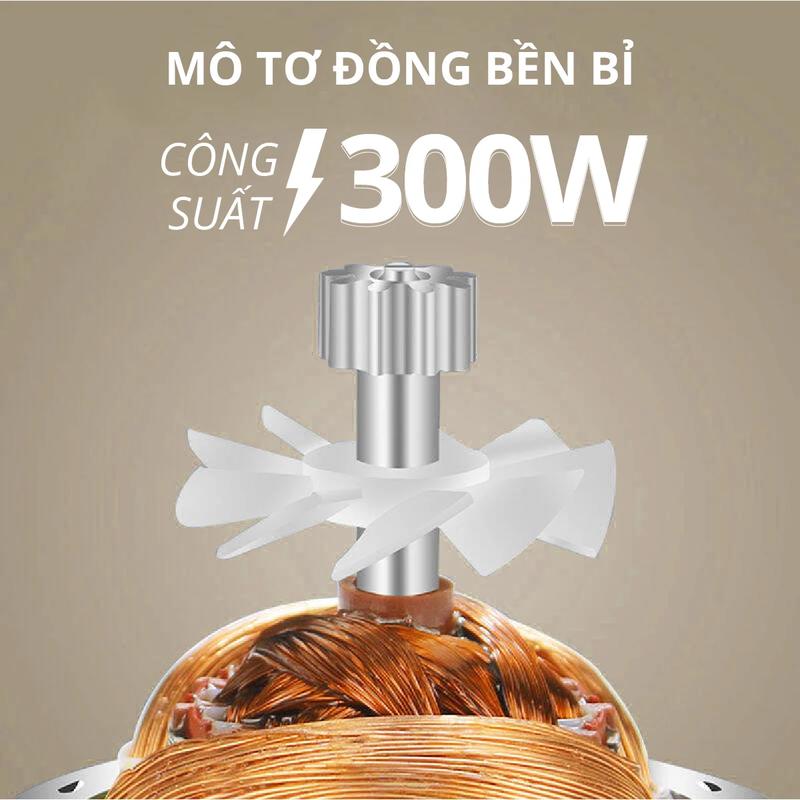 Máy Xay Thịt Đa Năng Mishio MK135 Dung Tích 1.8L Công Suất 300W, Motor Đồng Mạnh Mẽ, Xay Được Cả Cá Và Cua 3