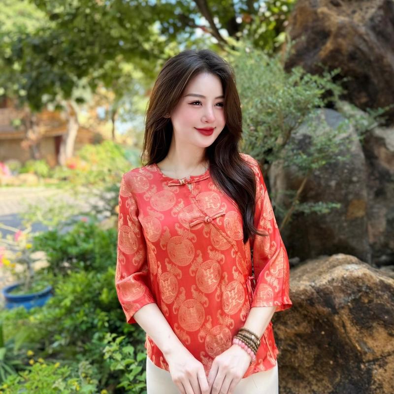 Bộ quần áo đi chùa thọ dơi chất liệu lụa tơ tằm cao cấp Nữ