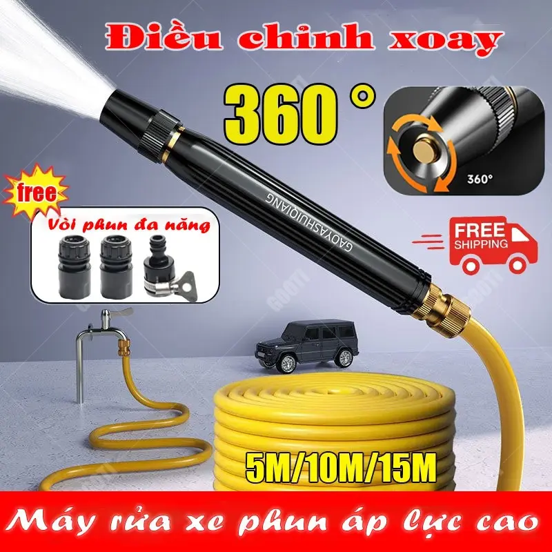 Xịt Nước Ô Tô Áp Lực Cao  Nước Vòi Vòi Rửa Xe  Nước Hộ Gia Đình Tưới Nước Vòi Phun Phụ Kiện Xe Hơi