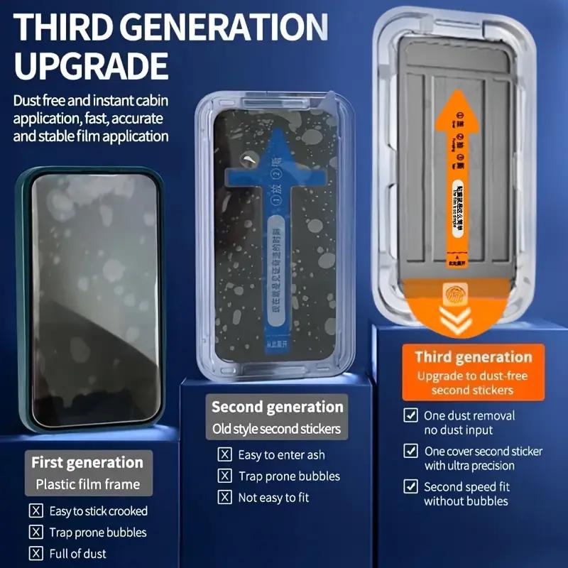 Untuk VIVO, perlindungan privasi kabin bebas debu kaca tempered anti-intip one-click film applicator, Untuk VIVO 20se 21 21e 23e 25e 02s 03 11 16 17 18 19s 20 21 27s 28 30 31s 35 36 55 72 73 90 91 95 97 100 200i Privacy Casing