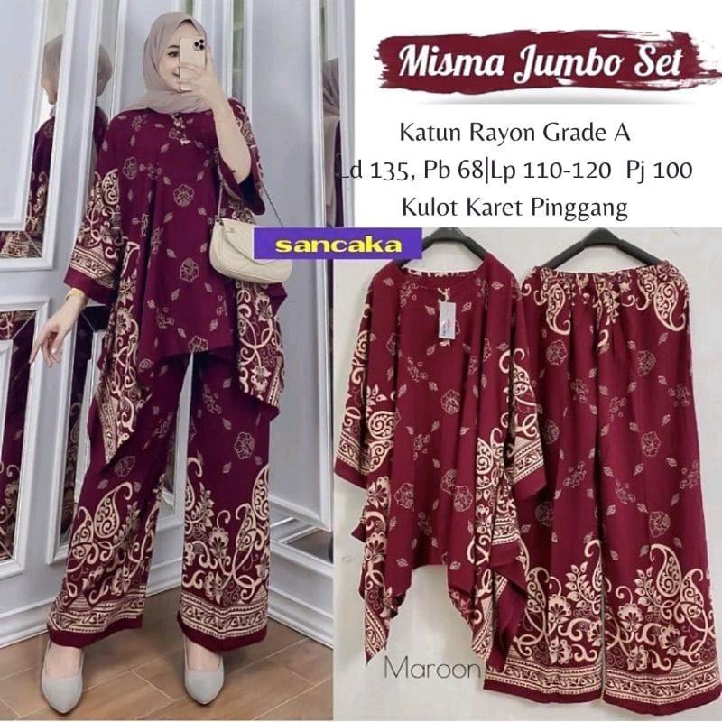 setelan waka rayon premium/set waka jumbo 5