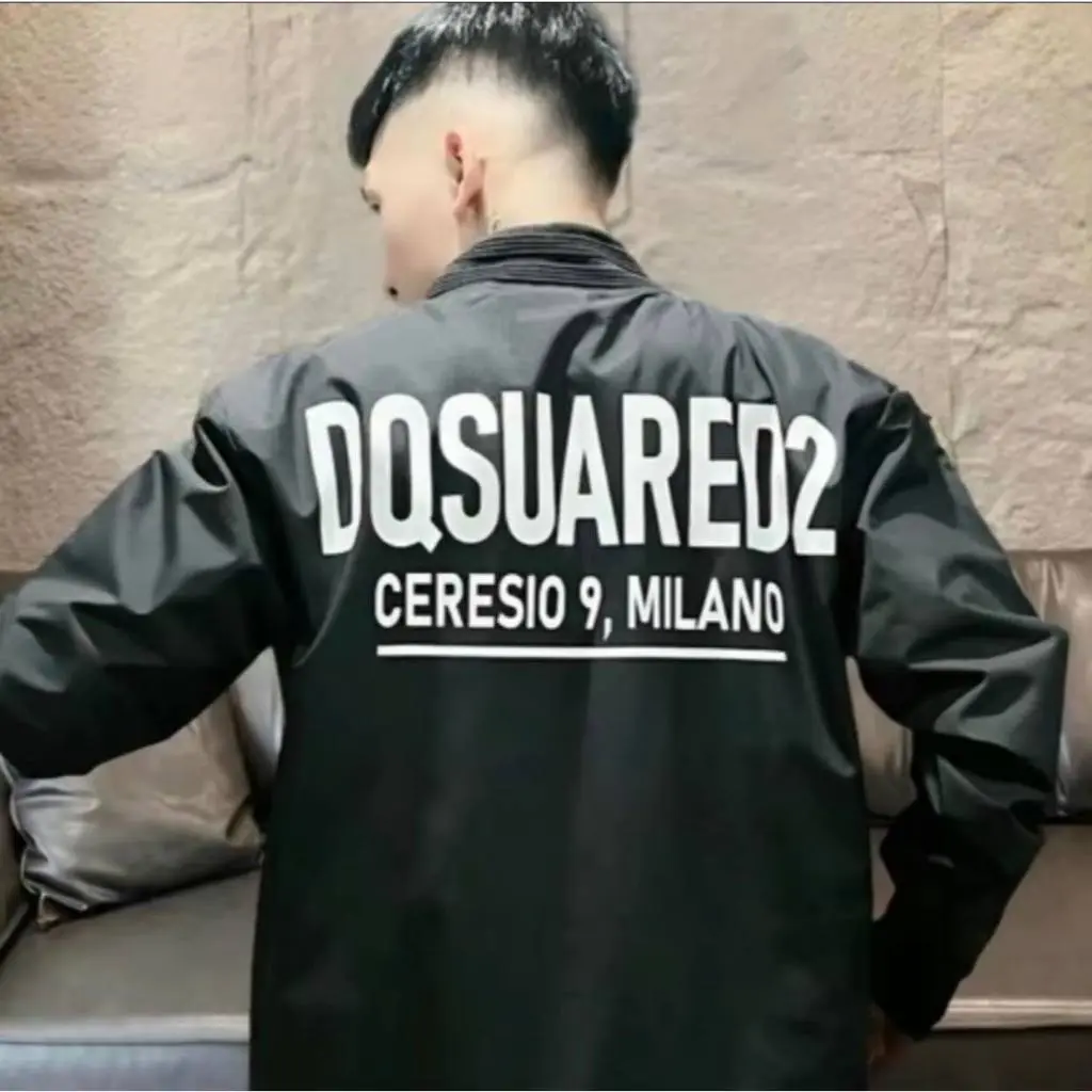 Áo Gió DSQ .Áo Khoác  Gió Milano 2 Lớp Họa Tiết In 5D Cao Cấp,Cổ Bo Gân Đủ Tem Mác Chuẩn Như Hình