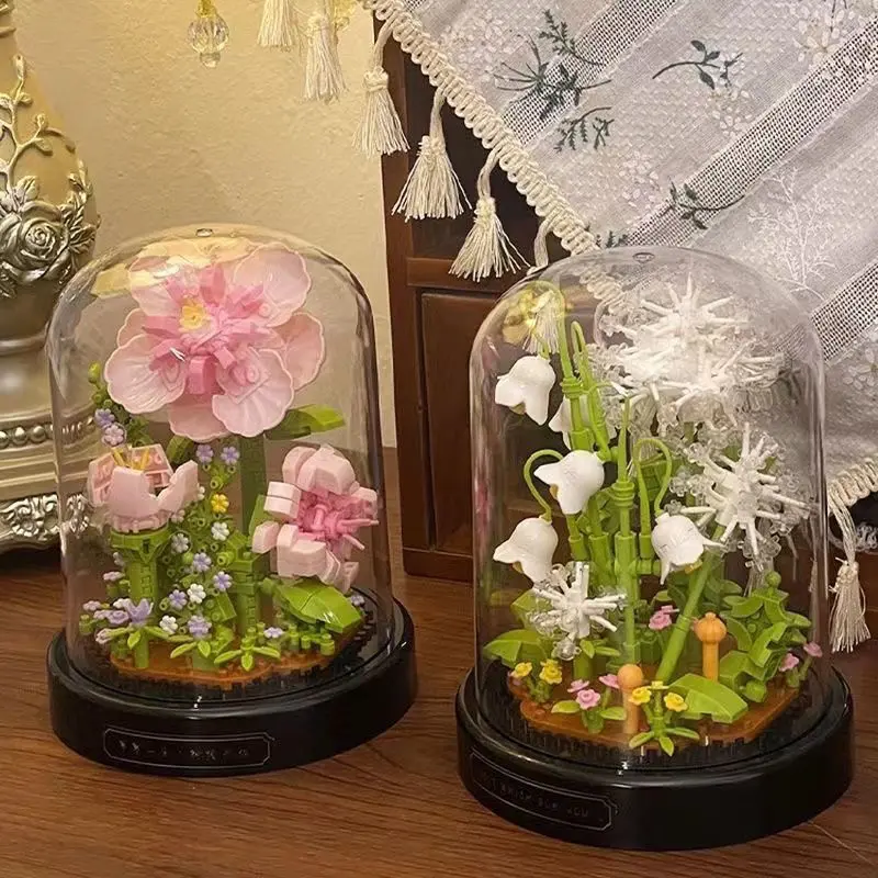 Đồ Trang Trí Máy Tính Để Bàn, Tương Thích Với Lego, Khối Xây Dựng, Hoa Tươi Được Bảo Quản, Quà Sinh Nhật Vĩnh Viễn, Thích Hợp Cho Bạn Gái, Hoa Lắp Ráp, Chủ Đề, Phát Hành Mới Năm 2025