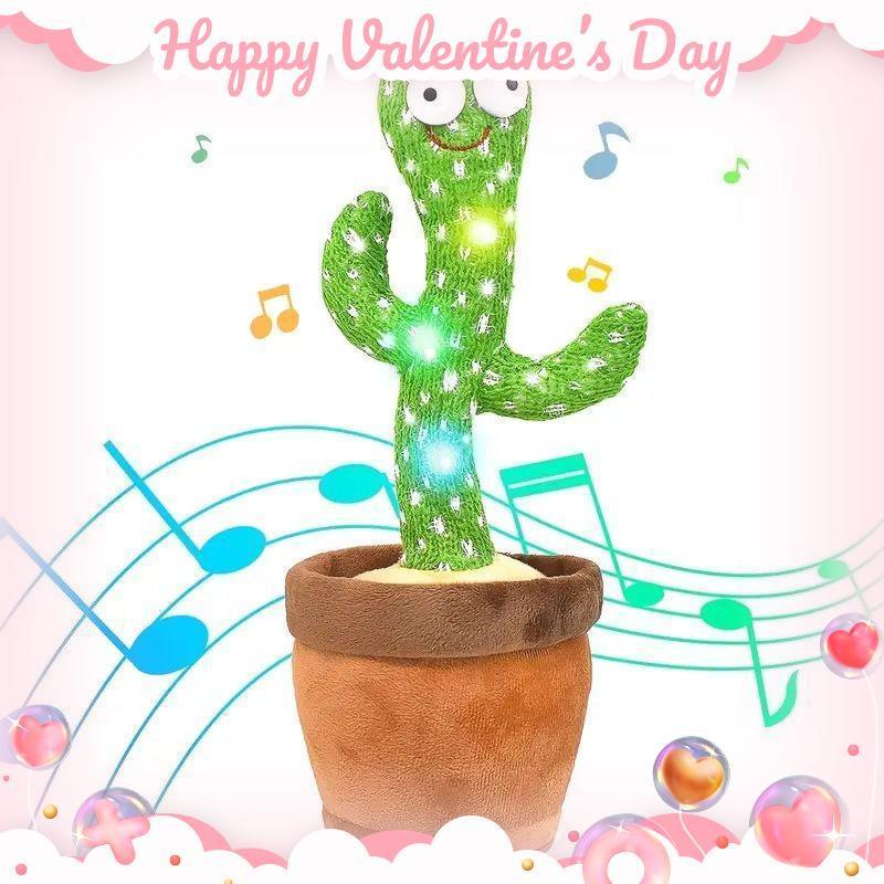 Cute Cartoon Cactus Design Dancing Toy, Singing & Dancing Fun Birthday Gift for Children 0